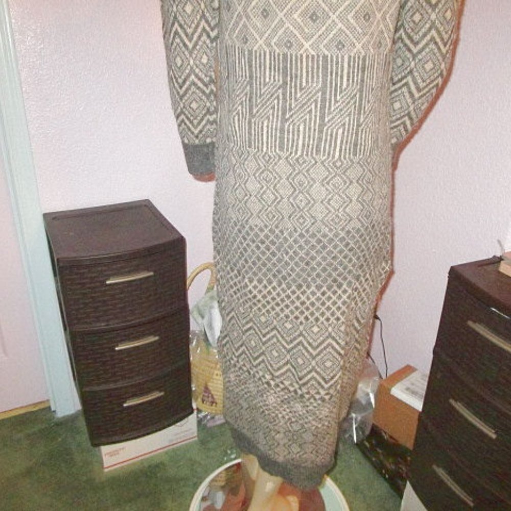 Sparrow Anthropologie Midi Sweater Dress Size L Alpaca Blend Scandinavian Nordic - Picture 9 of 11